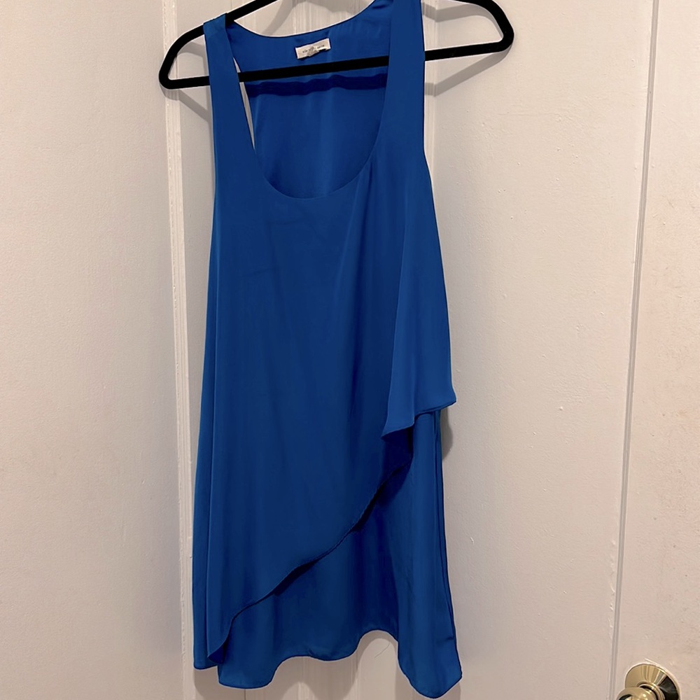Blue silk dress by silence + noise